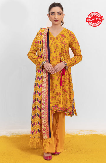 Orient OTL 22 010 U Orange Summer Spring Lawn 2022 Online Shopping